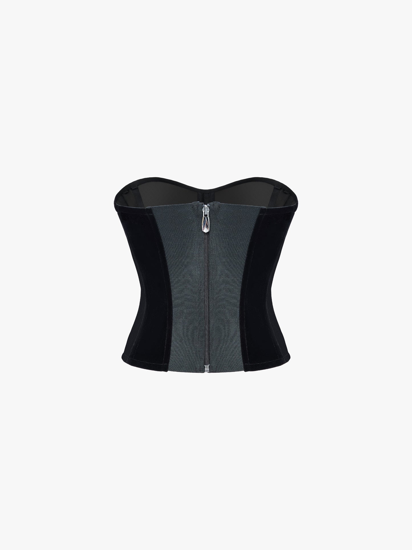 BLACK VELVET CORSET TOP