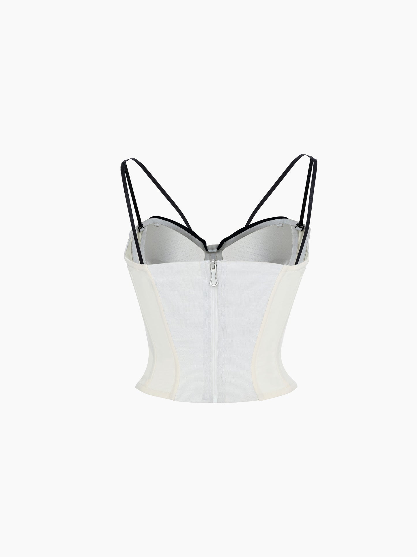 WHITE STRAPPY CORSET TOP