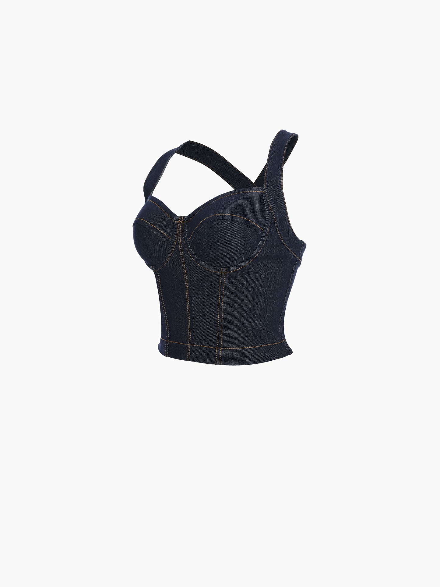 DENIM RACER BACK CORSET TOP