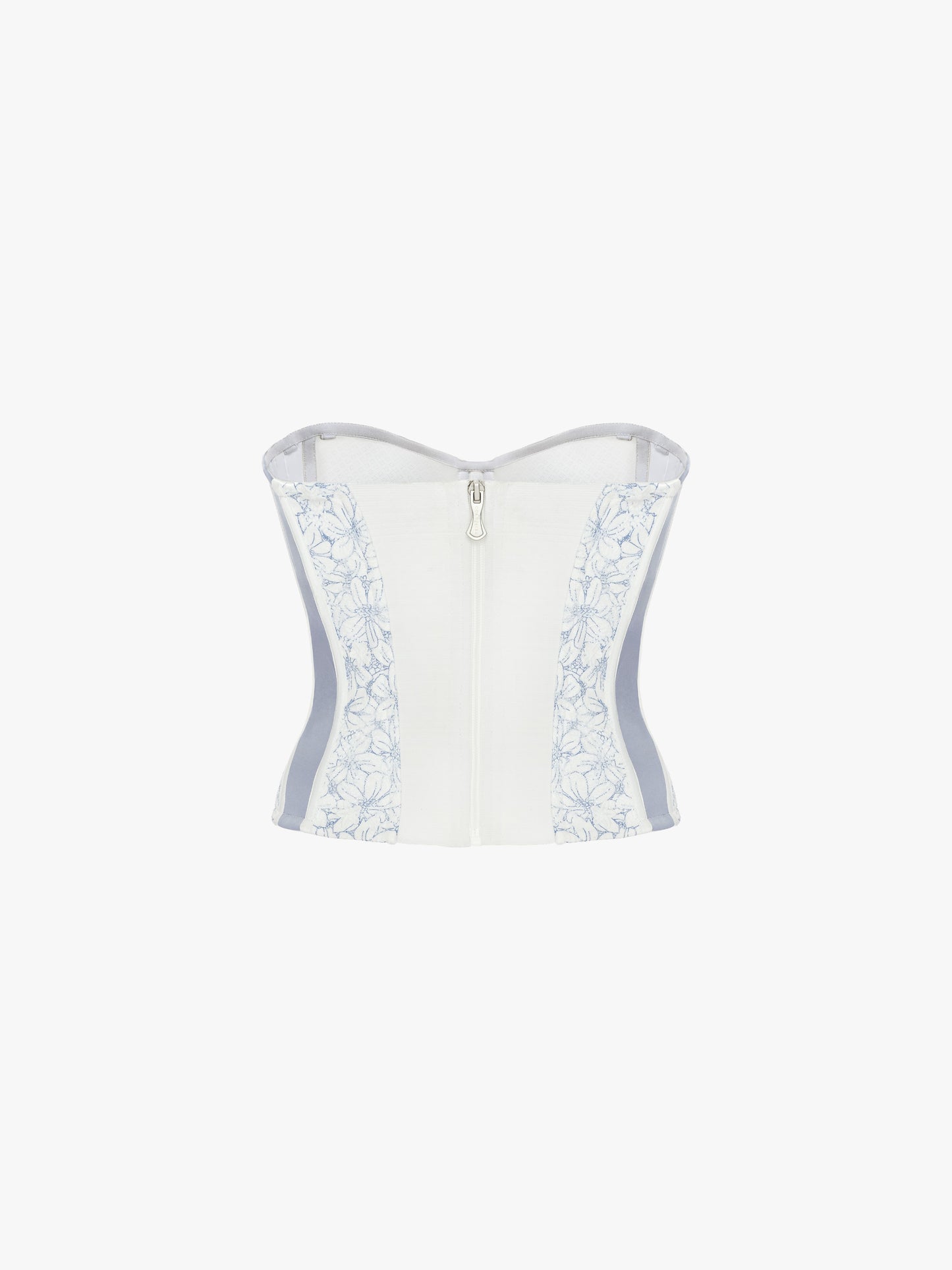 FLORAL LACE SATIN CORSET TOP